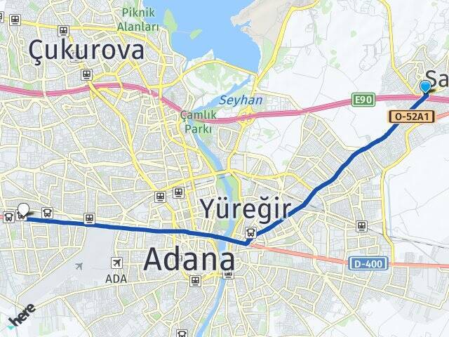 Yeşiltepe Adana Otogarı Arası Kaç Km - Yol Tarifi