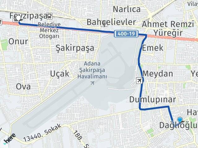 Dağlıoğlu Adana Otogarı Arası Kaç Km - Yol Tarifi