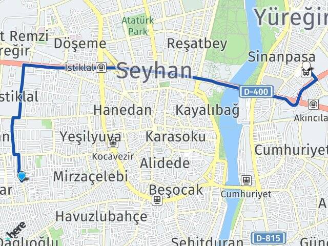 Gülpınar Yüreğir Otogarı Arası Kaç Km - Yol Tarifi
