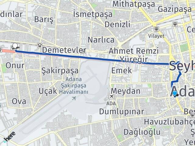 Kocavezir Adana Otogarı Arası Kaç Km - Yol Tarifi