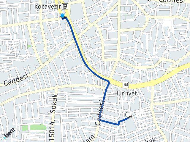 Kocavezir Hürriyet Arası Kaç Km - Yol Tarifi