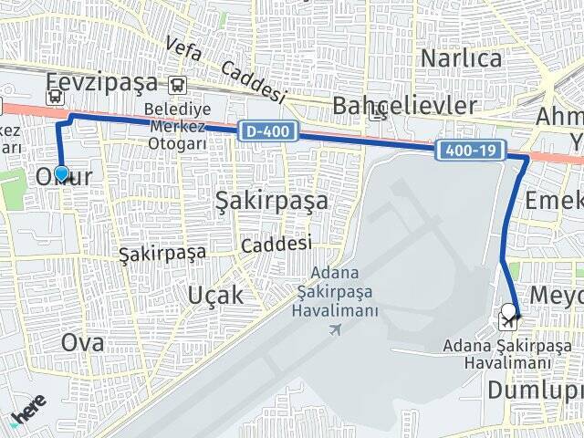 Onur Adana Havalimanı Arası Kaç Km - Yol Tarifi
