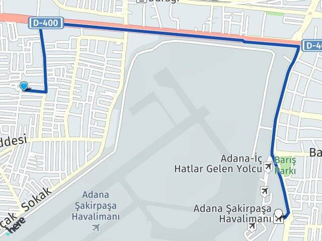 Şakirpaşa Adana Havalimanı Arası Kaç Km - Yol Tarifi