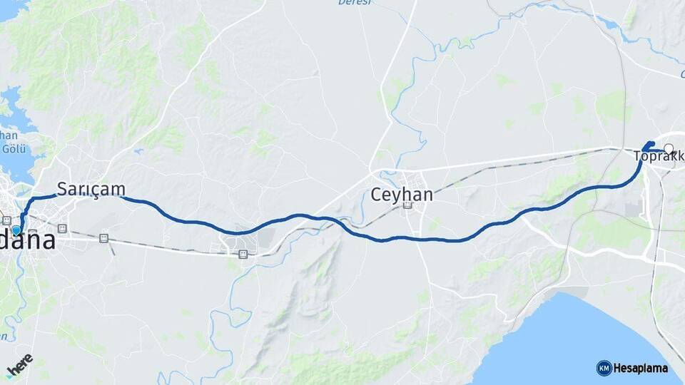 Adana Toprakkale Osmaniye Arası Kaç Km - Yol Haritası