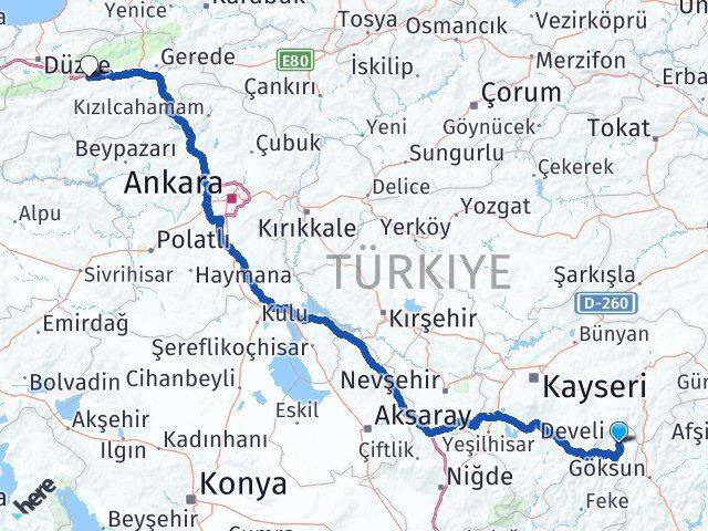 Adana Tufanbeyli Bolu Arası Kaç Km - Yol Haritası