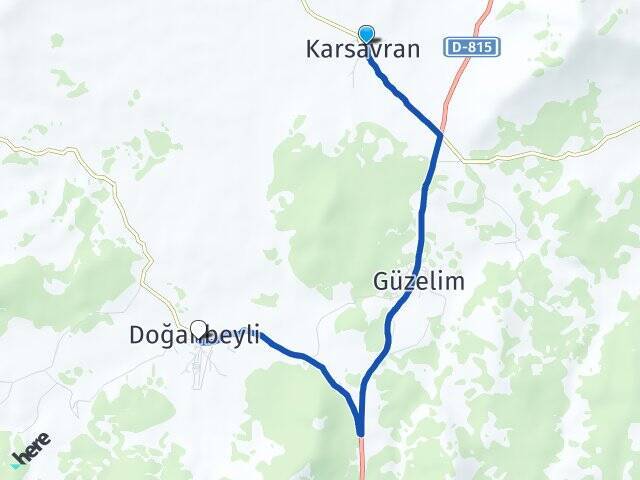 Karsavran Doğanbeyli Arası Kaç Km - Yol Tarifi