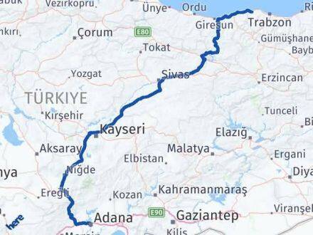 Adana Vakfıkebir Trabzon Arası Kaç Km - Yol Haritası