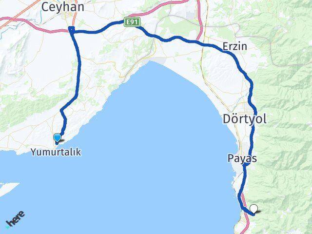 Akdeniz Akarca Arası Kaç Km - Yol Tarifi