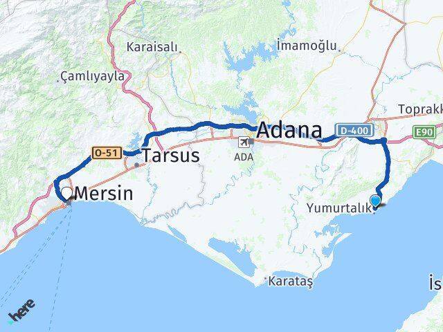 Akdeniz Akdeniz Arası Kaç Km - Yol Tarifi