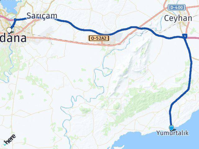 Adana Yumurtalık Ayas Seyhan Arası Kaç Km - Yol Haritası