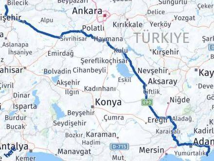 Adana Yumurtalık Bilecik Arası Kaç Km - Yol Haritası