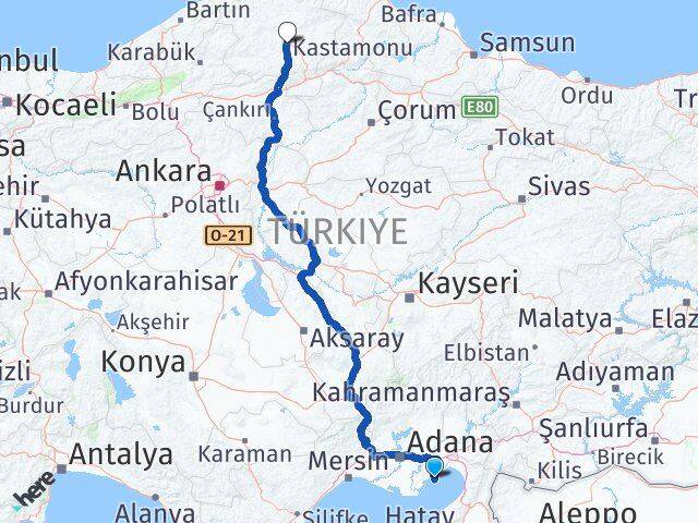 Yumurtalık Kastamonu Arası Kaç Km - Yol Tarifi