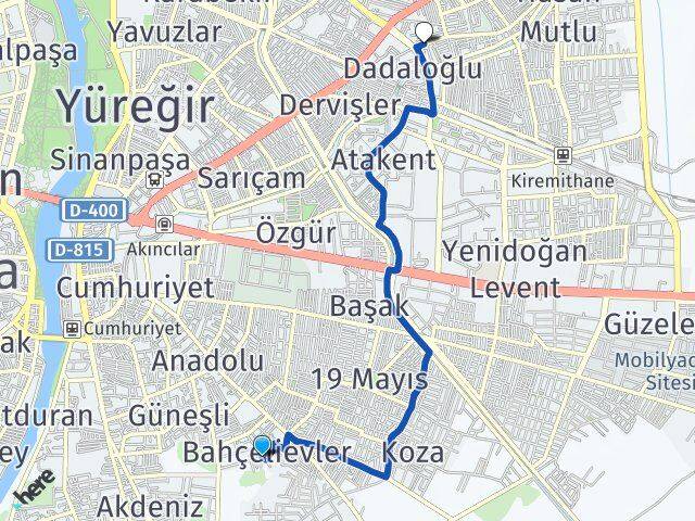 Bahçelievler Kiremithane Arası Kaç Km - Yol Tarifi