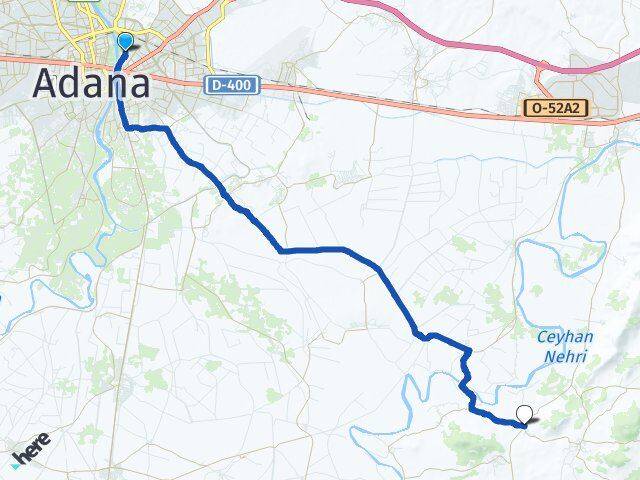 Adana Yüreğir Çatalpınar Yüreğir Arası Kaç Km - Yol Haritası