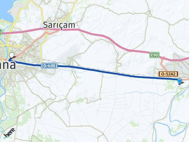Yakapınar Yüreğir Otogarı Arası Kaç Km - Yol Tarifi