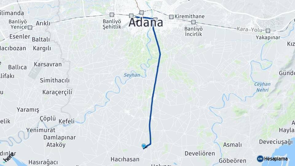 Yenice Adana Havalimanı Arası Kaç Km - Yol Tarifi