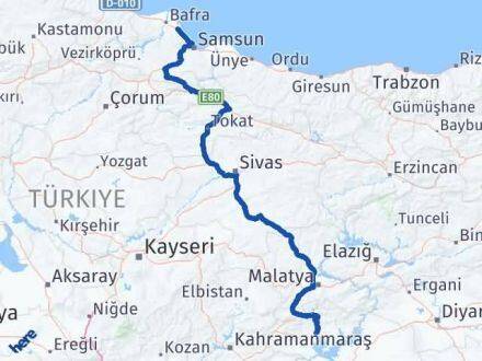 Adıyaman 19 Mayıs Samsun Arası Kaç Km - Yol Haritası