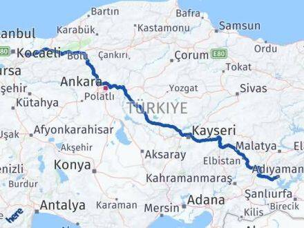 Adıyaman Arifiye Sakarya Arası Kaç Km - Yol Haritası