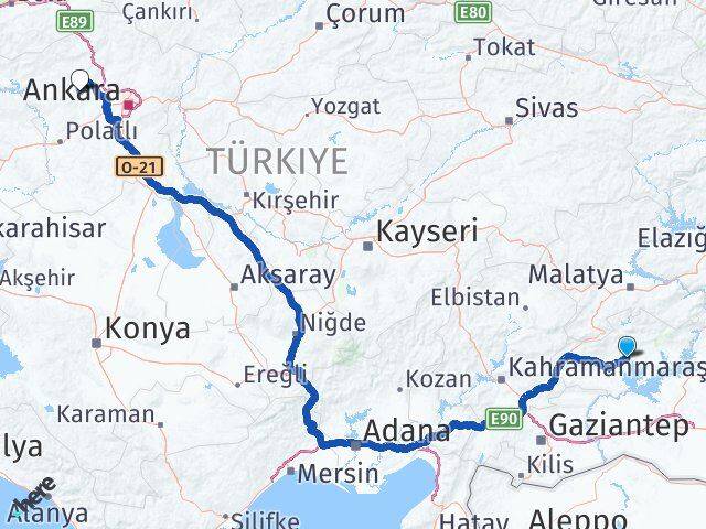 Adıyaman Ayaş Ankara Arası Kaç Km - Yol Haritası