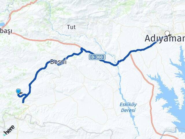 Yayıklı Adıyaman Otogarı Arası Kaç Km - Yol Tarifi