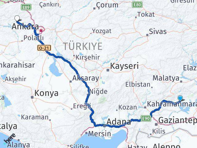 Adıyaman Beypazarı Ankara Arası Kaç Km - Yol Haritası