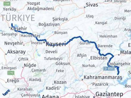 Adıyaman Boztepe Kırşehir Arası Kaç Km - Yol Haritası