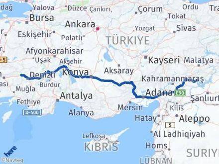 Adıyaman Buharkent Aydın Arası Kaç Km - Yol Haritası