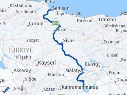 Adıyaman Canik Samsun Arası Kaç Km - Yol Haritası