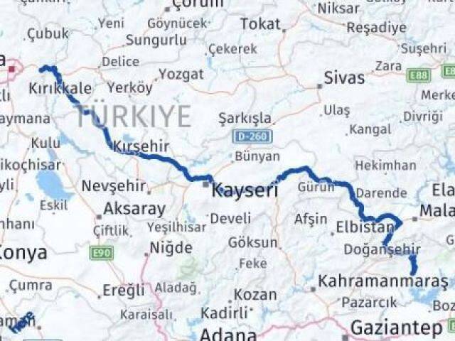 Adıyaman Elmadağ Ankara Arası Kaç Km - Yol Haritası