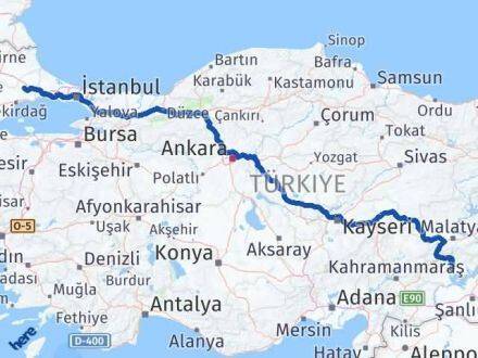 Adıyaman Ergene Tekirdağ Arası Kaç Km - Yol Haritası