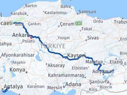 Gerger Bolu Arası Kaç Km - Yol Tarifi