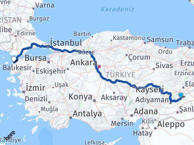Gerger Çanakkale Arası Kaç Km - Yol Tarifi