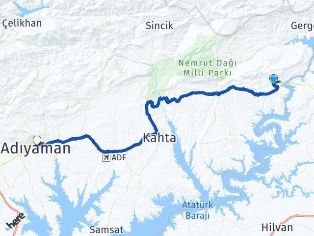 Gümüşkaşık Adıyaman Otogarı Arası Kaç Km - Yol Tarifi