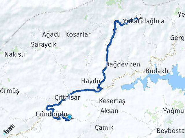 Yayladalı Aşağıdağlıca Arası Kaç Km - Yol Tarifi