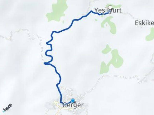 Adıyaman Gerger Yeşilyurt Gerger Arası Kaç Km - Yol Haritası