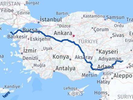 Adıyaman Gökçeada Çanakkale Arası Kaç Km - Yol Haritası