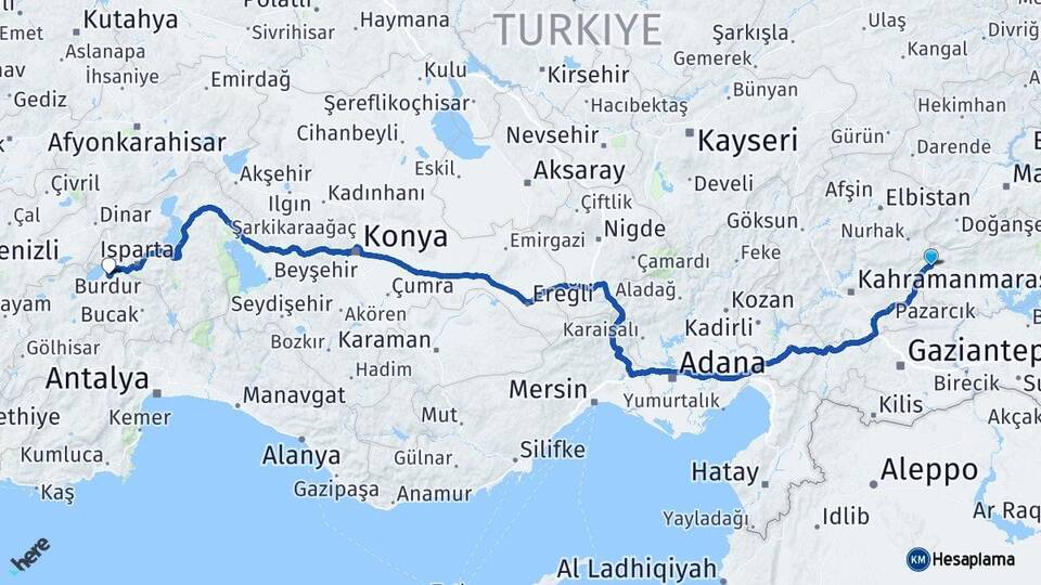 Adıyaman Gölbaşı Burdur Arası Kaç Km - Yol Haritası