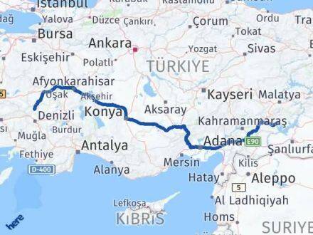 Adıyaman Güney Denizli Arası Kaç Km - Yol Haritası