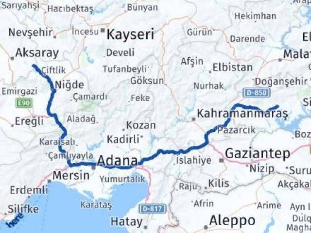 Adıyaman Güzelyurt Aksaray Arası Kaç Km - Yol Haritası
