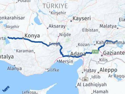 Adıyaman Hüyük Konya Arası Kaç Km - Yol Haritası