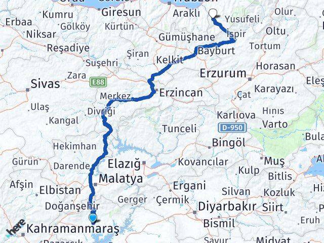 Adıyaman İkizdere Arası Kaç Km - Yol Tarifi
