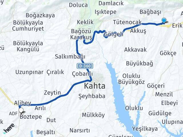 Narince Adıyaman Havalimanı Arası Kaç Km - Yol Tarifi