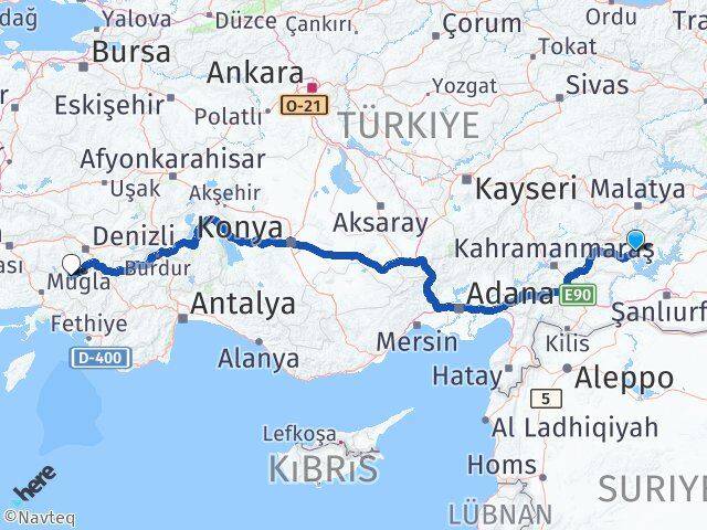 Adıyaman Kale Denizli Arası Kaç Km - Yol Haritası