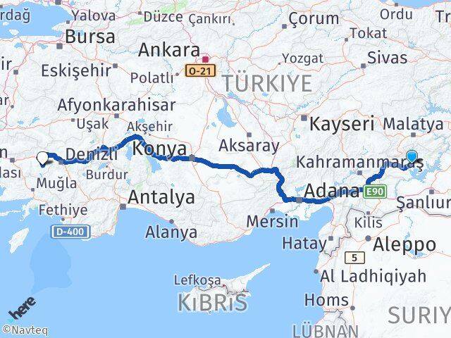 Adıyaman Karacasu Aydın Arası Kaç Km - Yol Haritası