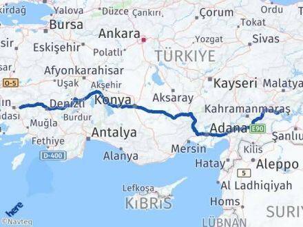 Adıyaman Köşk Aydın Arası Kaç Km - Yol Haritası