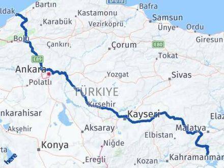 Adıyaman Kozlu Zonguldak Arası Kaç Km - Yol Haritası