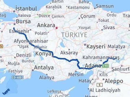 Adıyaman Orhaneli Bursa Arası Kaç Km - Yol Haritası