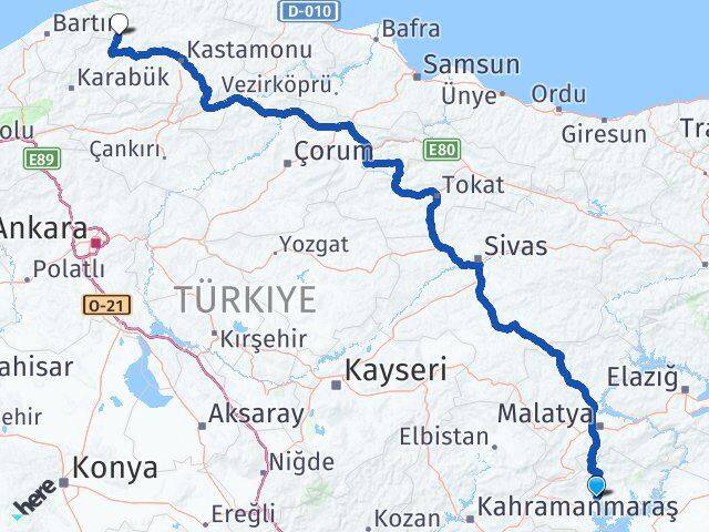 Adıyaman Pınarbaşı Kastamonu Arası Kaç Km - Yol Haritası