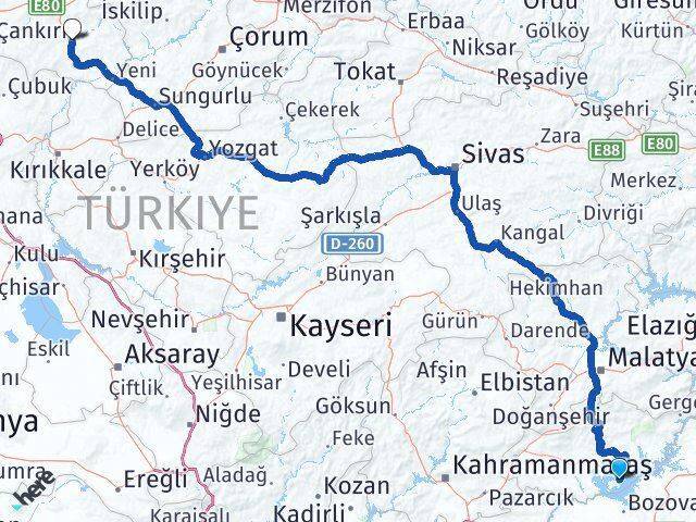 Samsat Çankırı Arası Kaç Km - Yol Tarifi