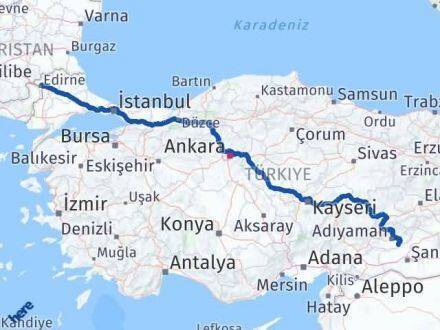 Samsat Edirne Arası Kaç Km - Yol Tarifi